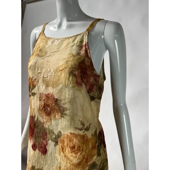 Petite Sophisticates Womens Dress Spaghetti Strap Floral  10P Tan   Polyester US - Picture 14 of 16